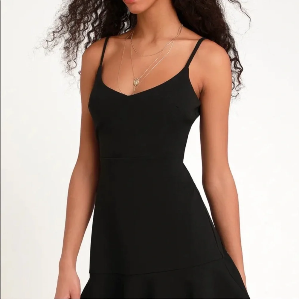 Lulus Stylize Black Flounce Hem Mini Dress - Picture 5 of 7
